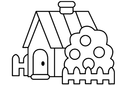 Coloriage Maison 03 – 10doigts.fr